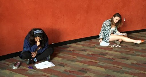 Students begin "ruining" their pieces.