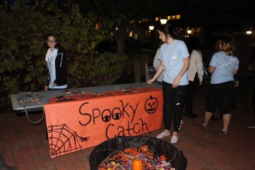 Children were able to fish for their candy at the Spooky Catch