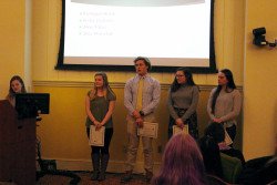 The 4 new members are inducted into Kappa Alpha Omicron