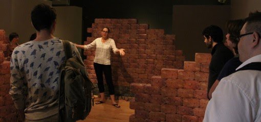 Nara Park's installation, "I Was Here," consisted of a series of brick walls, made to give the impression that they were ruins of a former structure.