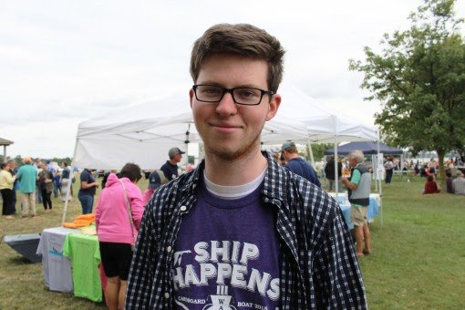 Brian Klose ’17, post-cardboard boat race.
