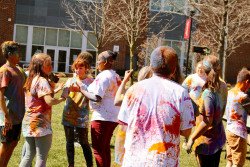 Students share laughs and enjoy celebrating together