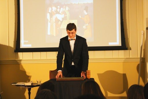 Flinn prepares for his first trick