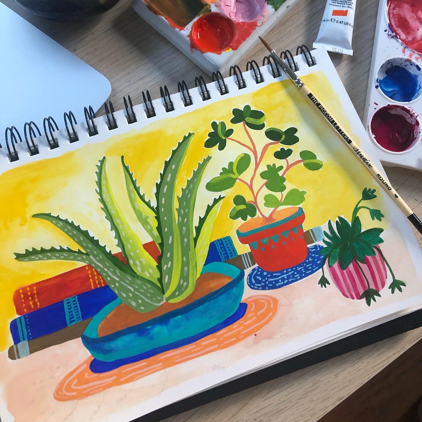 Saturday succulents... print will be available in my shop - coming soon! 
.
.
.
.
.
.
#succulents #succulentsofinstagram #illustration #illustration #sketchbook #prints #artprints #painting #licensedtocreate #artlicensing #surfacepatterndesign #surfa