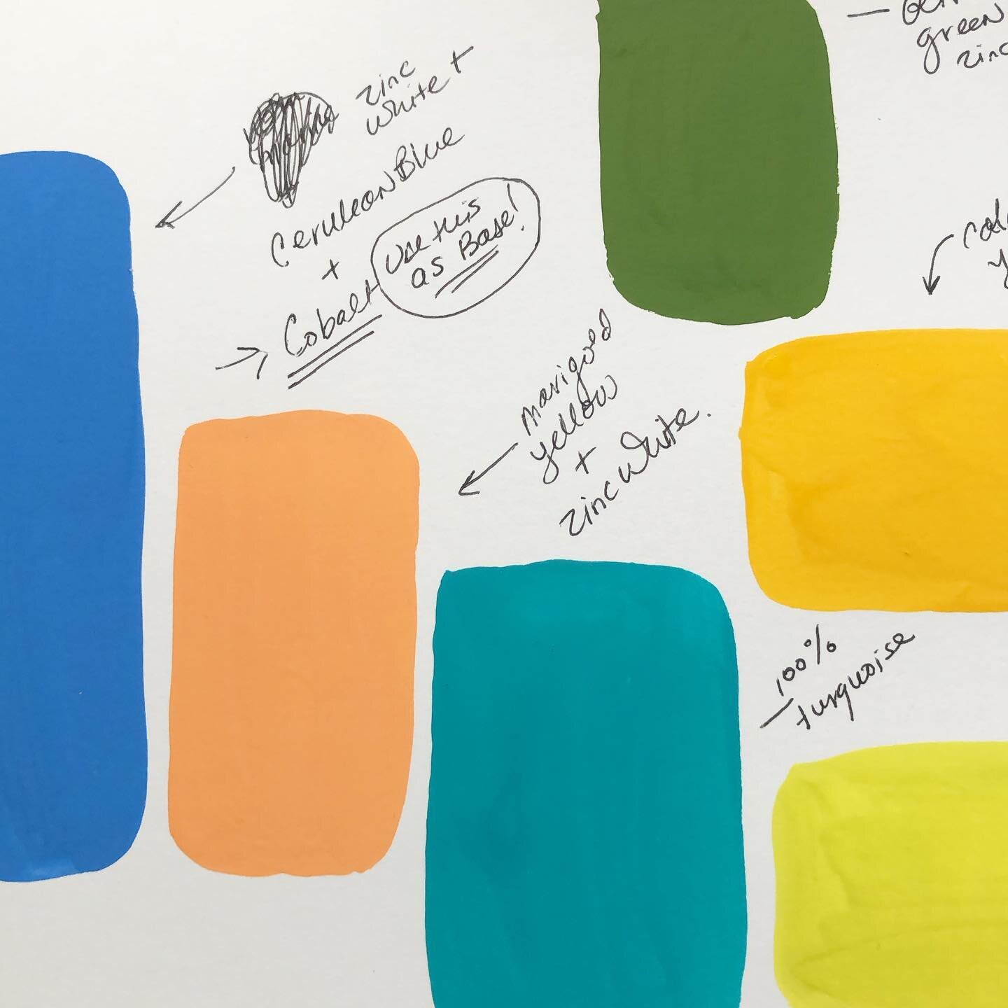Color palette and mixing studies... 
.
.
#gouache @winsorandnewton #paints #palette #colorpalette #mixing #paintstudies #colorstudy