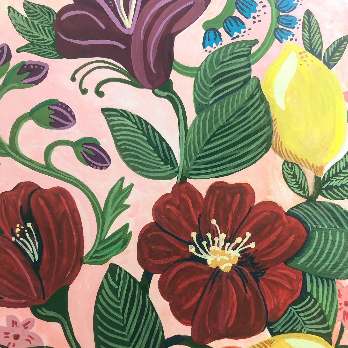 Painting #botanicals today....
.
.
.
.
#painting #surfacedesign #surfacedesigner #gouache #painting #art #creative #watercolor #winsorandnewton #thepigeonletters #brushes #artlicensing #artlicensingshow