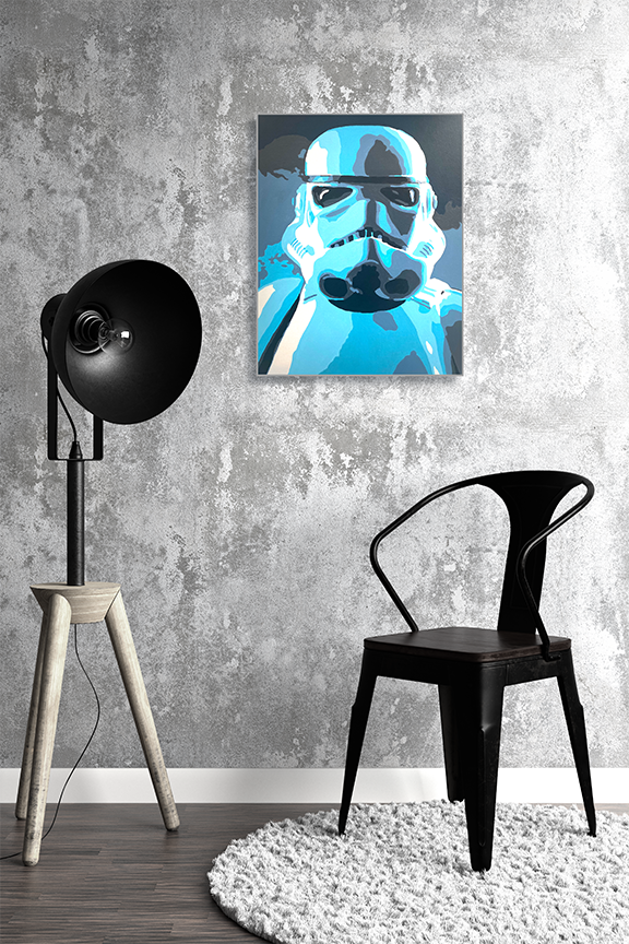 🔴 SOLD - Stormtrooper TK421 - Acrylic Painting