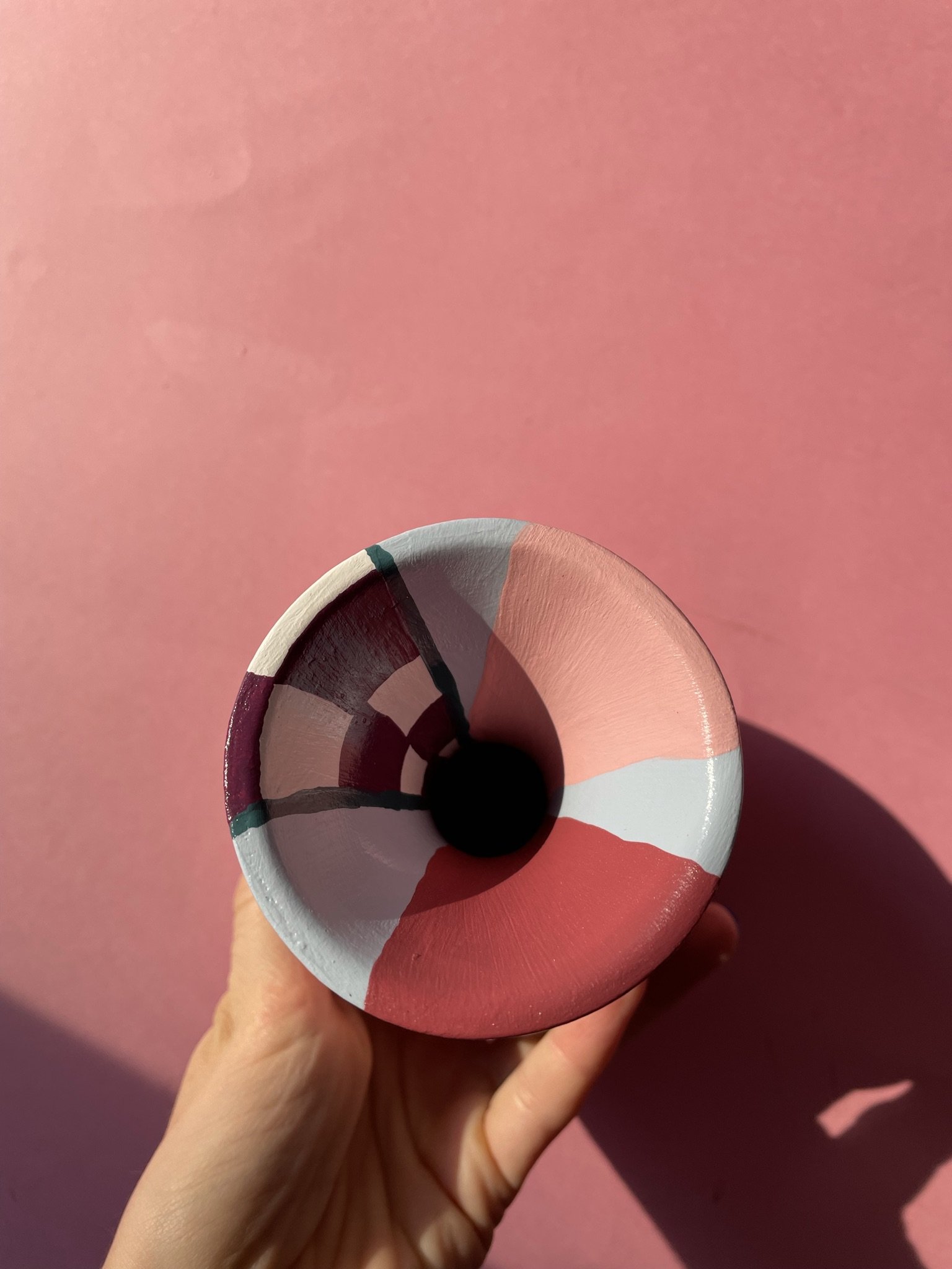 to view of a ceramic flute vase