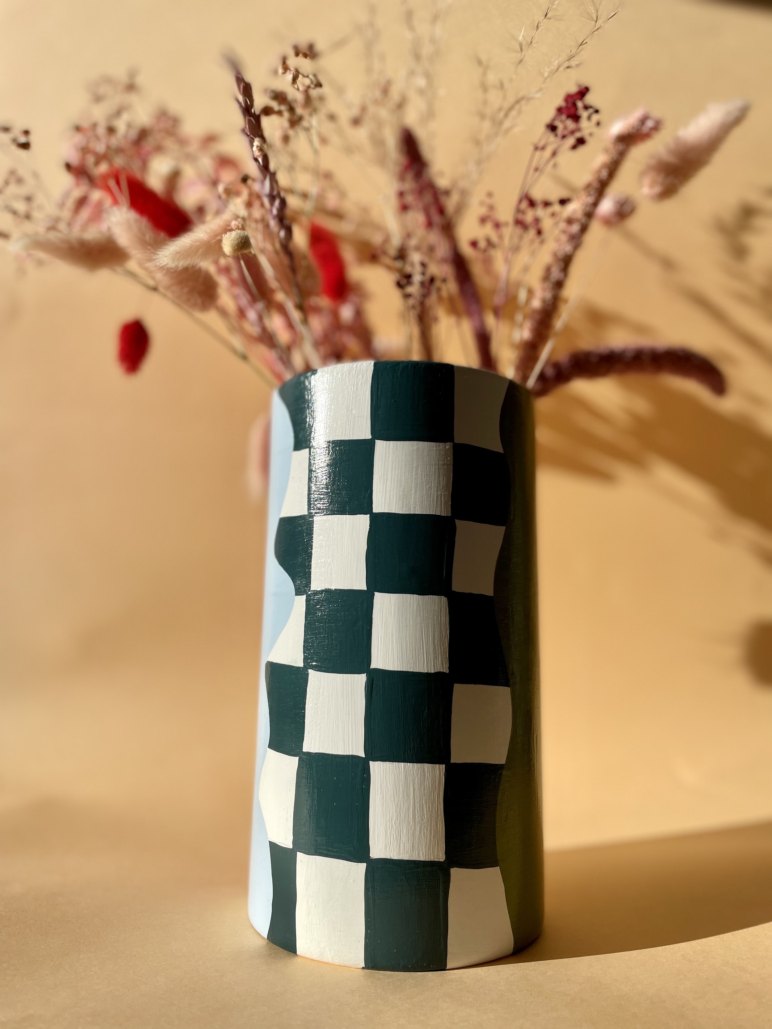 large ceramic cylinder vase