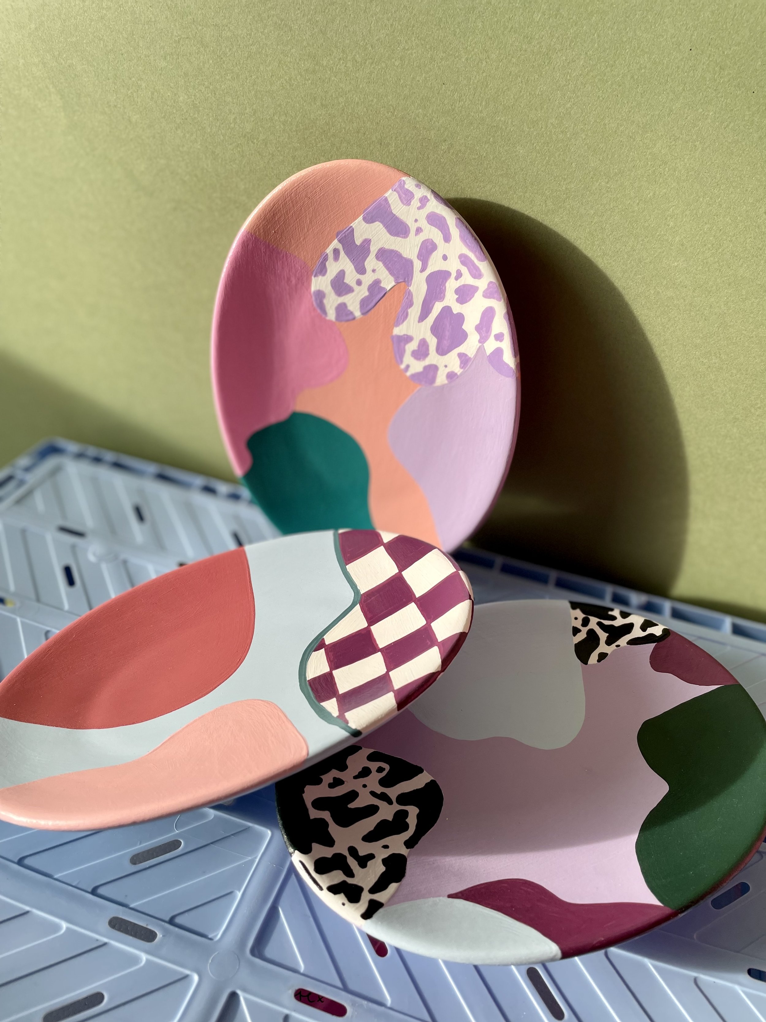 patterned colourful trinket dishes