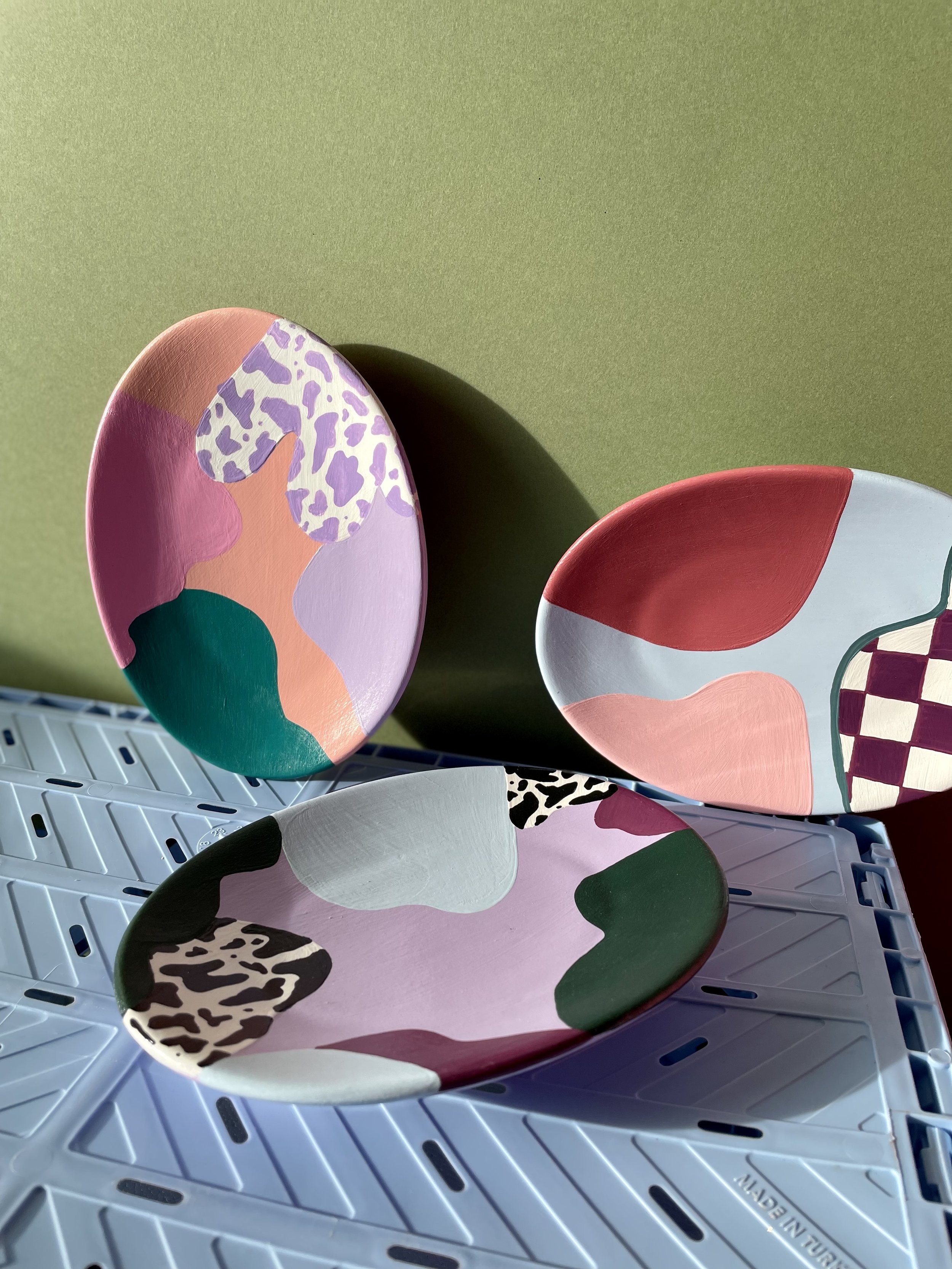 cow print patterned trinket dishes
