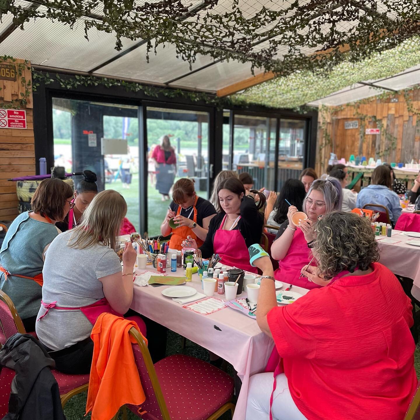 This was fun! ✨We set up a drop in plant pot painting workshop for 60 people at @ride_leisure_events_ltd as part of their Summer away day! 

While some people took on the inflatable assault courses 💦others opted for 🎨🪴
 
 
 
 
 
 
 
 
 
 
 
 
 
 
