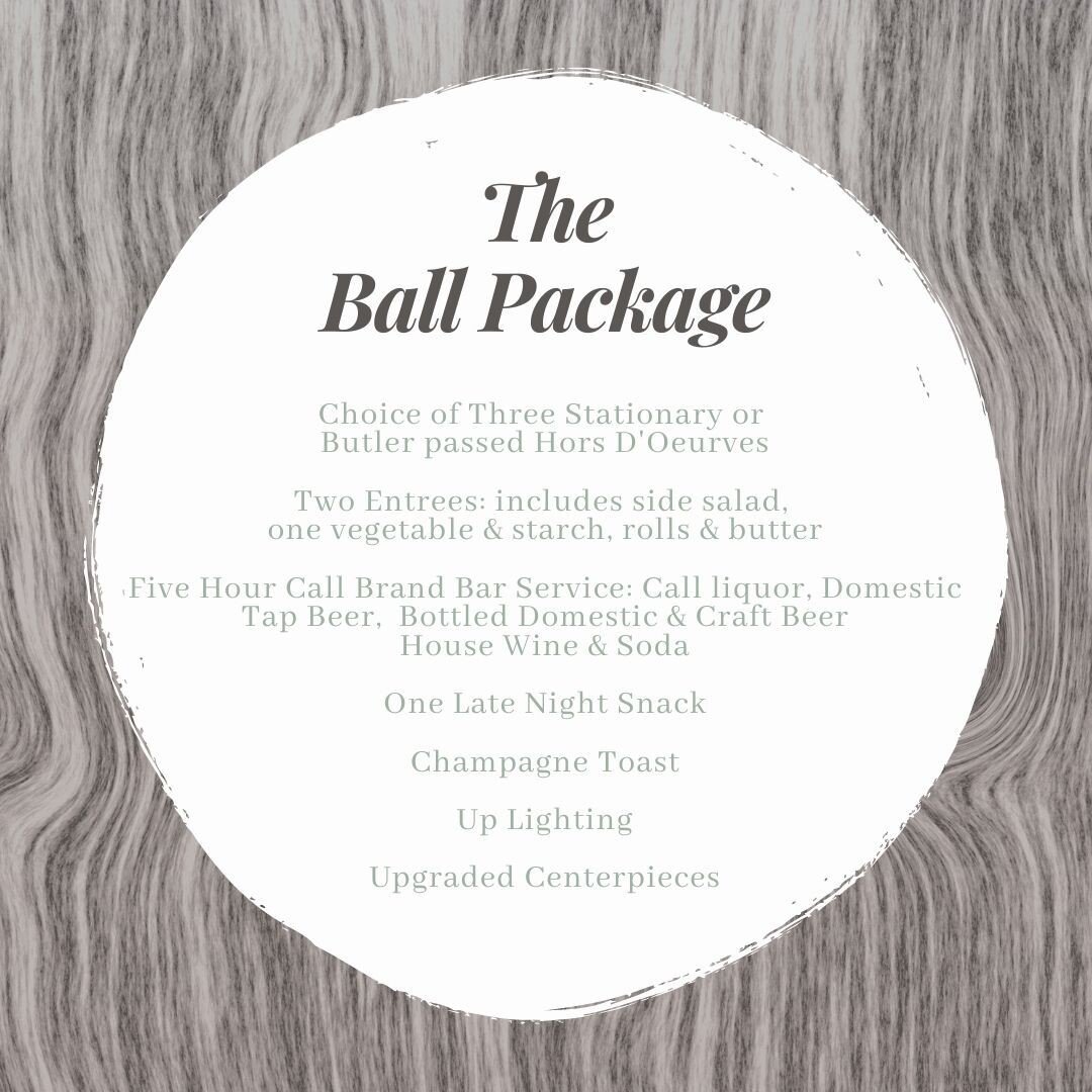 Next up, the Ball Package! We offer a variety of services on your wedding day in terms of catering! Check out our delicious menu on our website, link in bio ☺️ 
&bull;
&bull;
&bull;
&bull;
&bull;
&bull;
&bull;
&bull;
#marriedinmke #marriedinmilwaukee