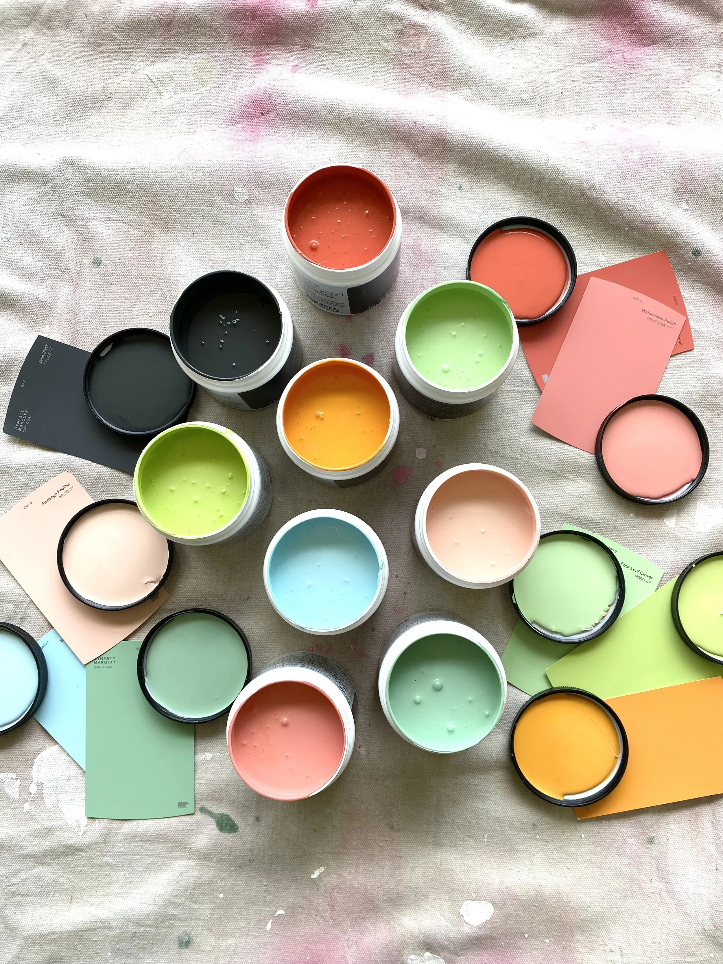 Custom tropical residential bathroom mural by Dani Paint Co. Boca Raton, South Florida — Dani