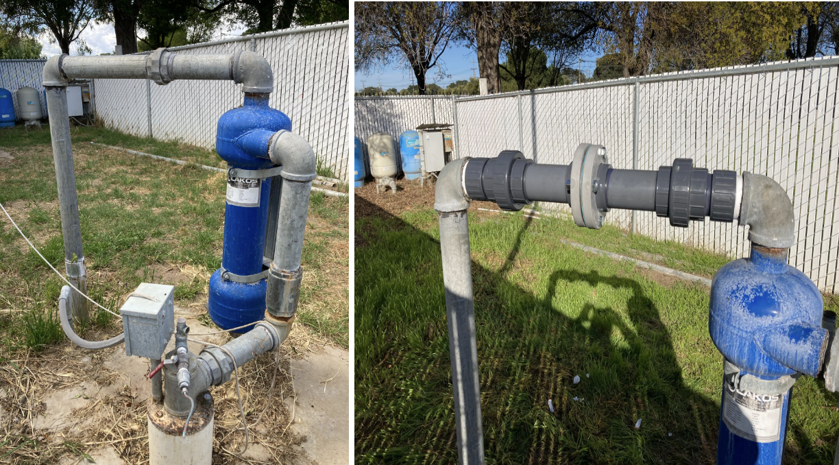 Cemetery in NoCal – very hard well water