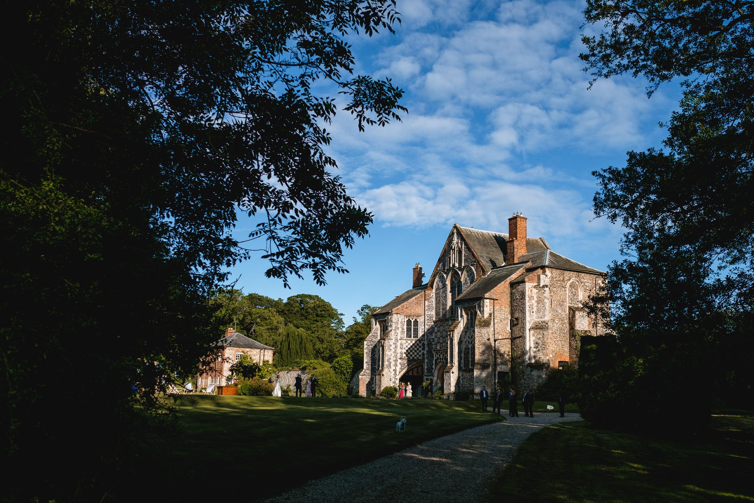 butley priory in the late summer sunshine