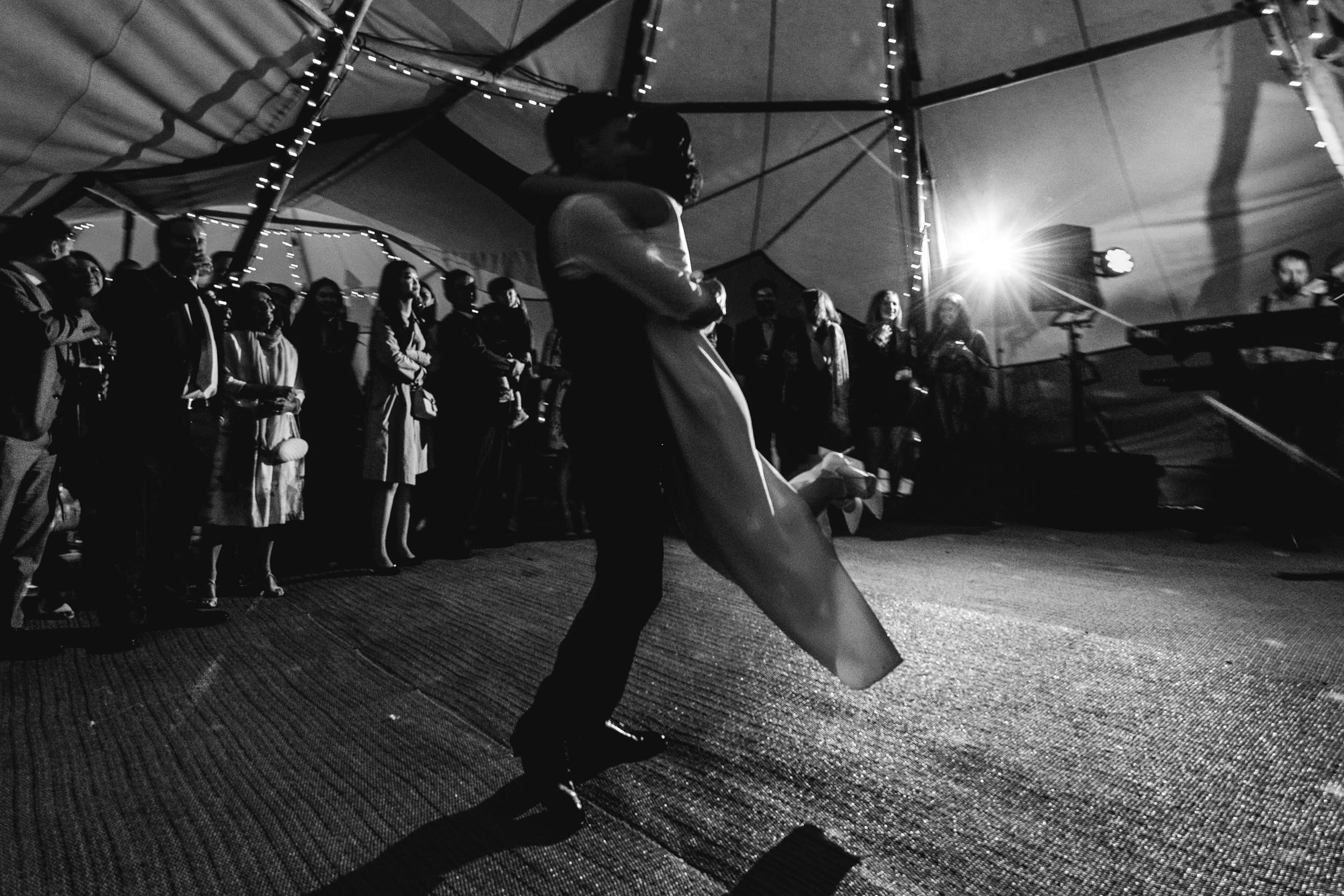 bride and groom first dance at butley priory