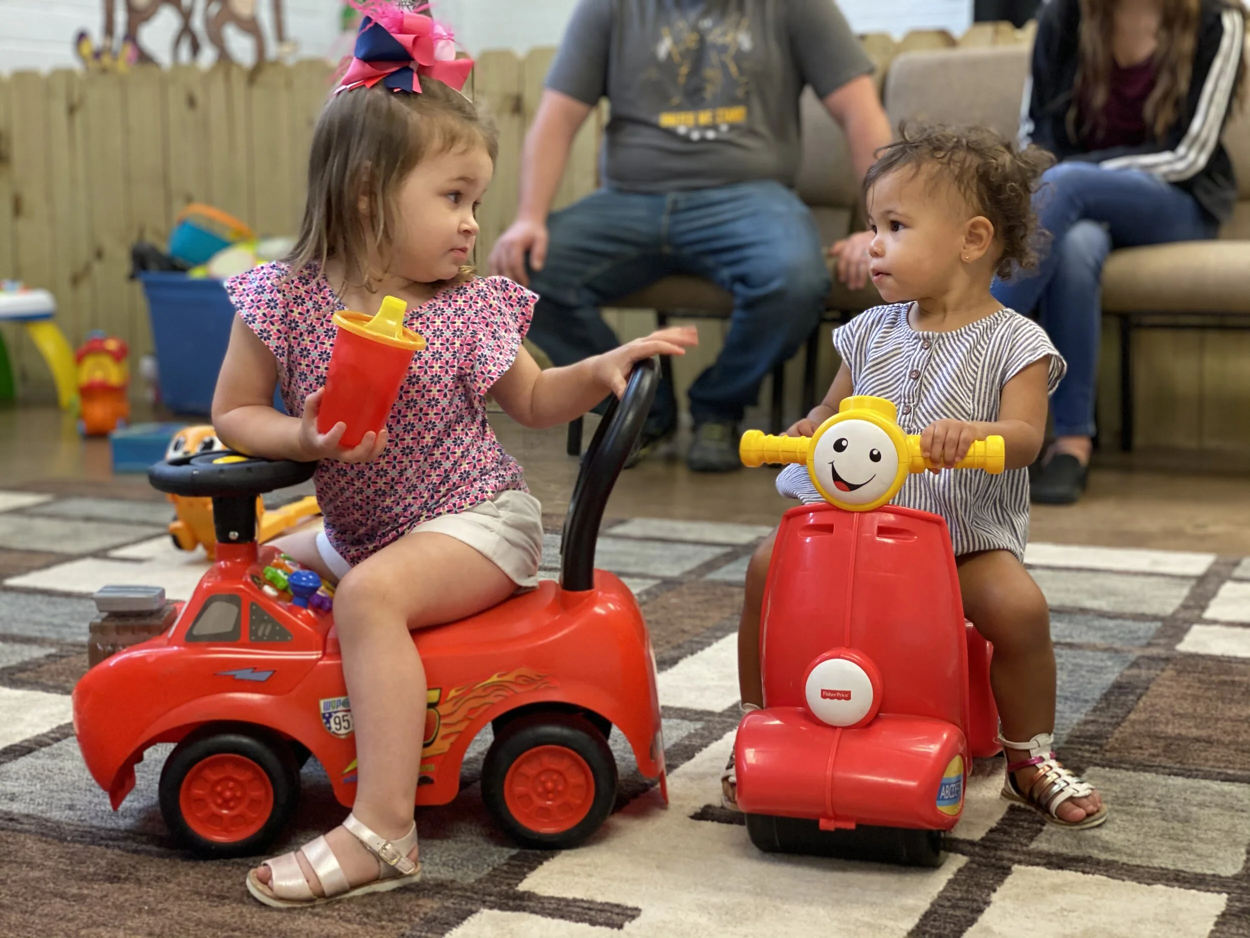 What we doWe love and protects the littles while the parents are fed the word. We welcome newborns to three years old (and potty trained) into the nursery.