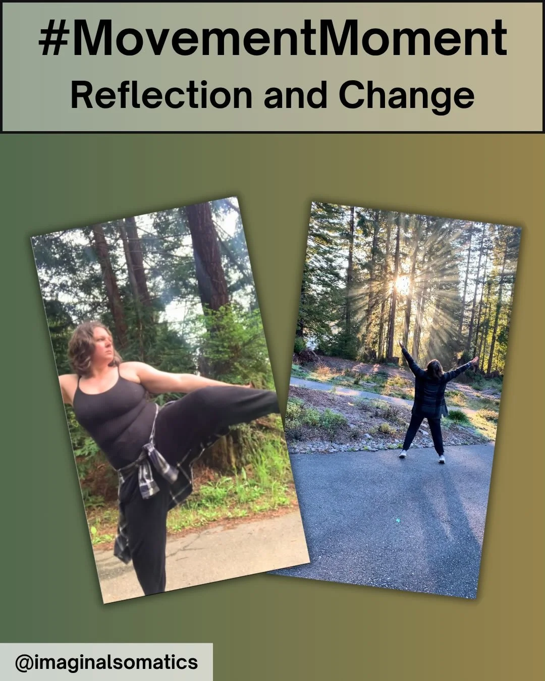I&rsquo;ve spent the past few months getting comfortable with improv dancing and posting to social media. 

And now it&rsquo;s time to push the boundaries just a bit more, not resting on comfortable. 

I&rsquo;m adding to the purpose of my #movementm