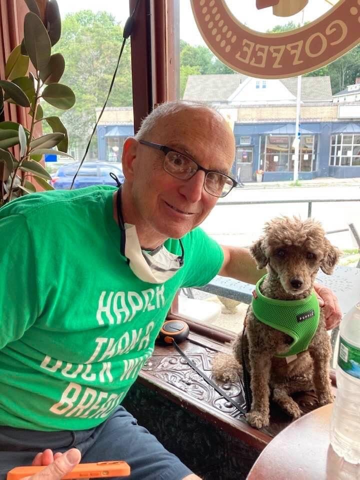  Me &amp; perceptive first reader Bailey Dog. We match ‘cause he chose the outfits 