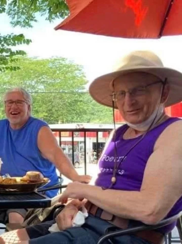 Poets Breakfast 2022 at Root and Press: Robert Eugene Perry, moi.