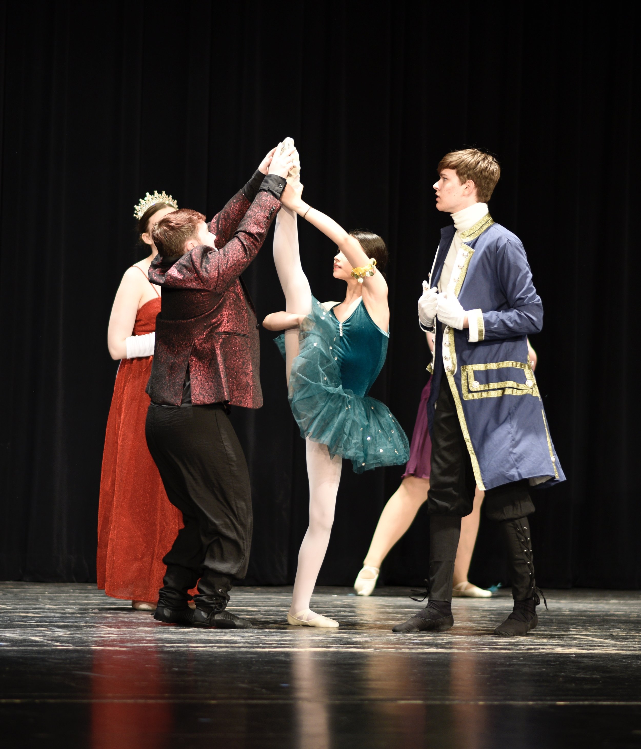 emerald tutu leg shoe try on prince queen duke Sherri Stewart Dance dancer studio acting ballet jazz lyrical contemporary theater musical camp singing voice glee club Amber Keeley director Mpls classes twin cities workshops Spring Dance Theatre Acade