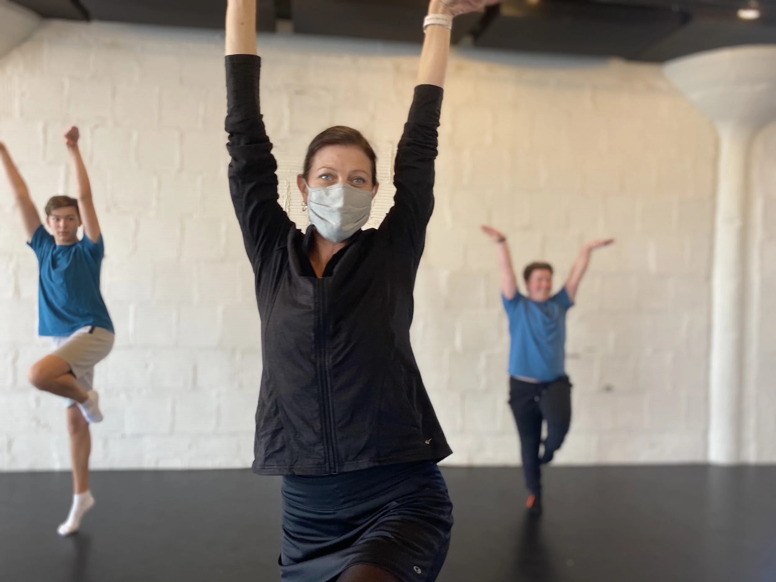 Heather Brockman 2 boys blue shirt moving class teaching Dance acting ballet jazz lyrical contemporary theater musical camp singing voice glee club Amber Keeley director Mpls classes twin cities workshops Spring Dance Theatre Academy NE Minneapolis M