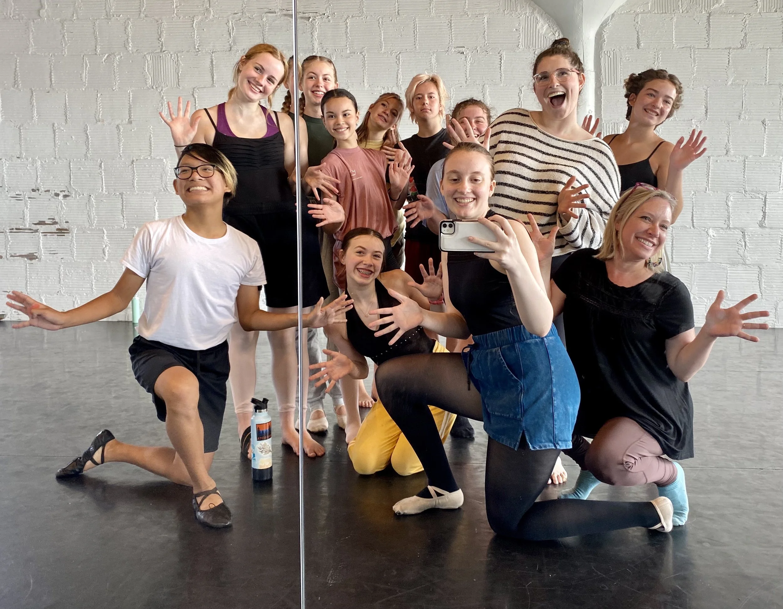 jazz hands blue shorts yellow pants striped shirt black Leotard black tights  Dance dancer studio acting ballet jazz lyrical contemporary theater musical camp singing voice glee club Amber Keeley director Mpls classes twin cities workshops Spring Dan