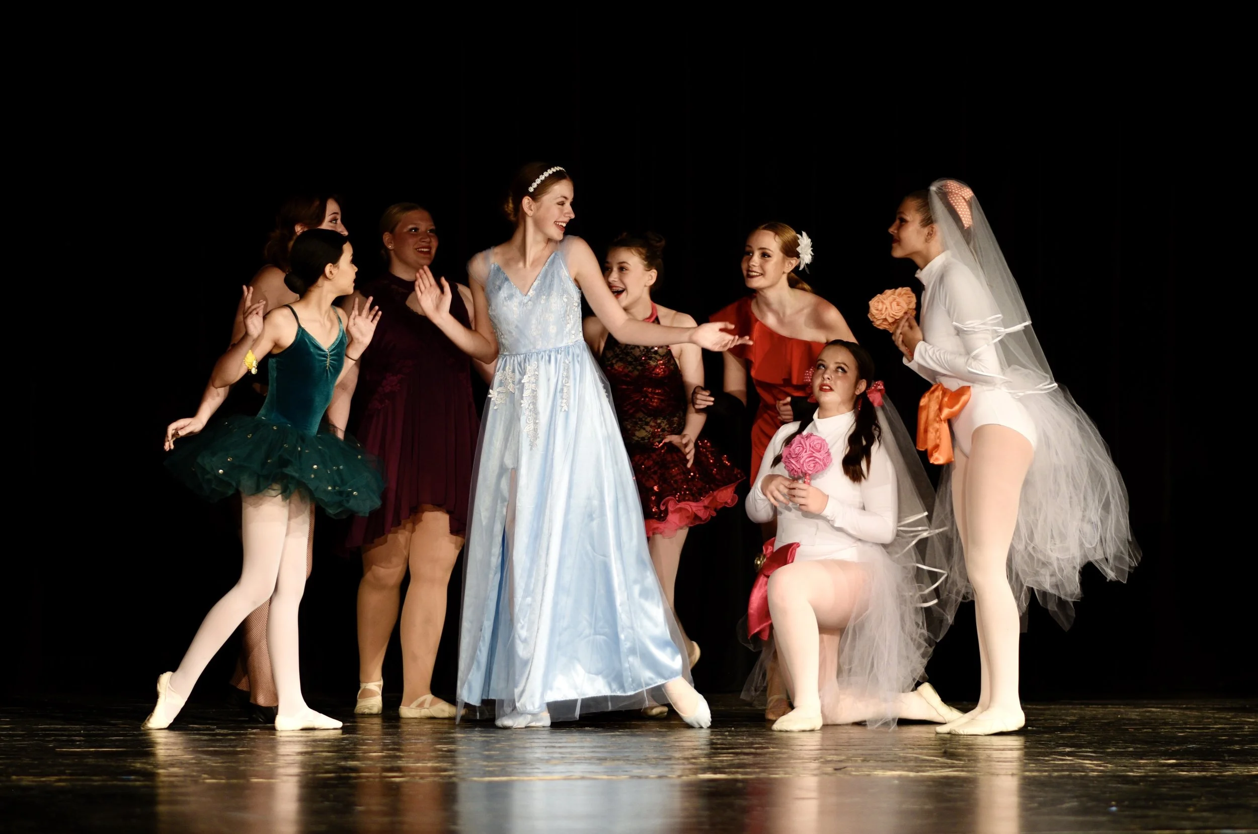 gossip cinderella princesses evil step sisters emerald tutu evil step mother pink tutu Sherri Stewart Dance dancer studio acting ballet jazz lyrical contemporary theater musical camp singing voice glee club Amber Keeley director Mpls classes twin cit