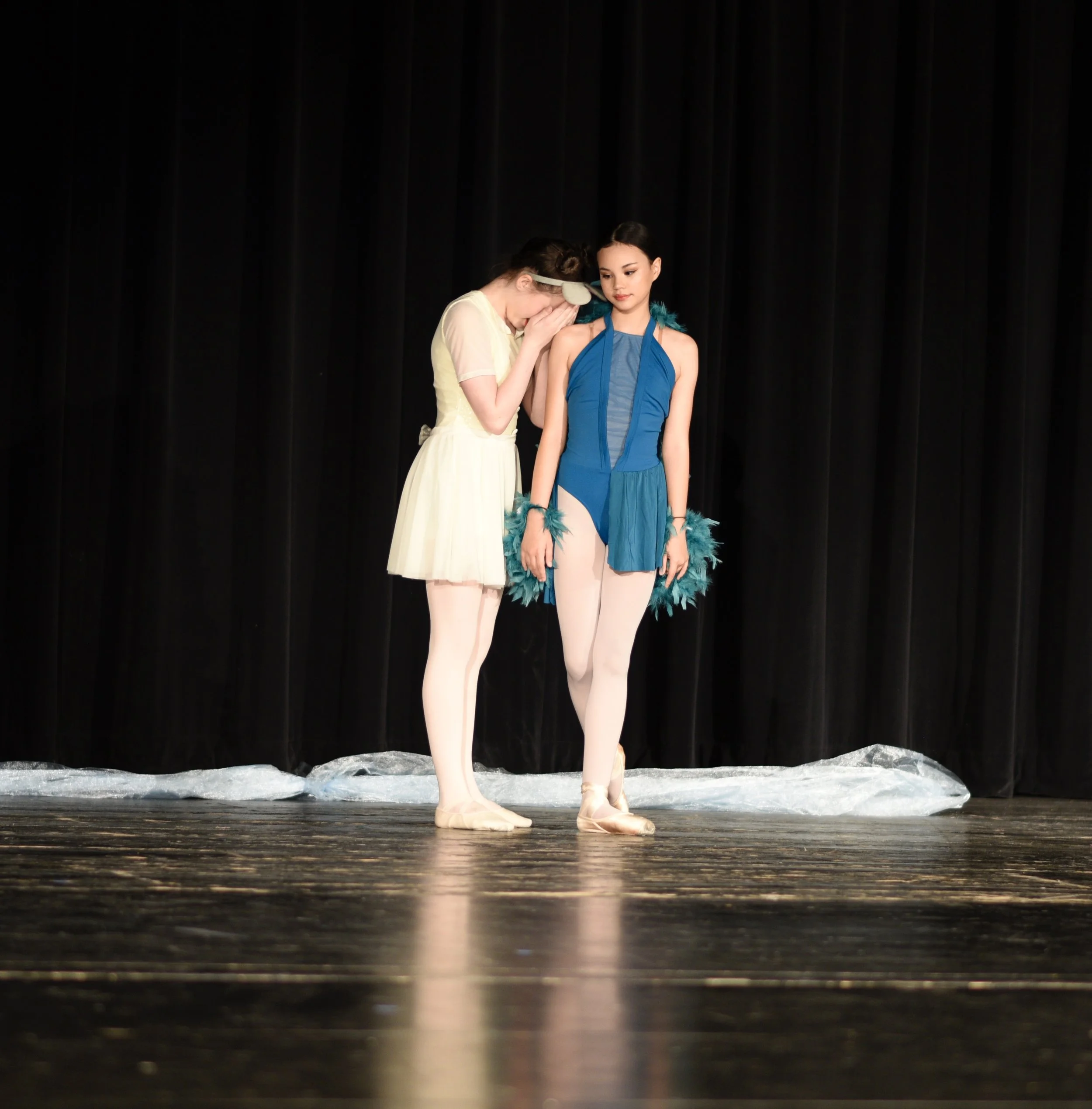 crying gus gus blue bird sad yellow dress feathers blue outfit Sherri Stewart Dance dancer studio acting ballet jazz lyrical contemporary theater musical camp singing voice glee club Amber Keeley director Mpls classes twin cities workshops Spring Dan