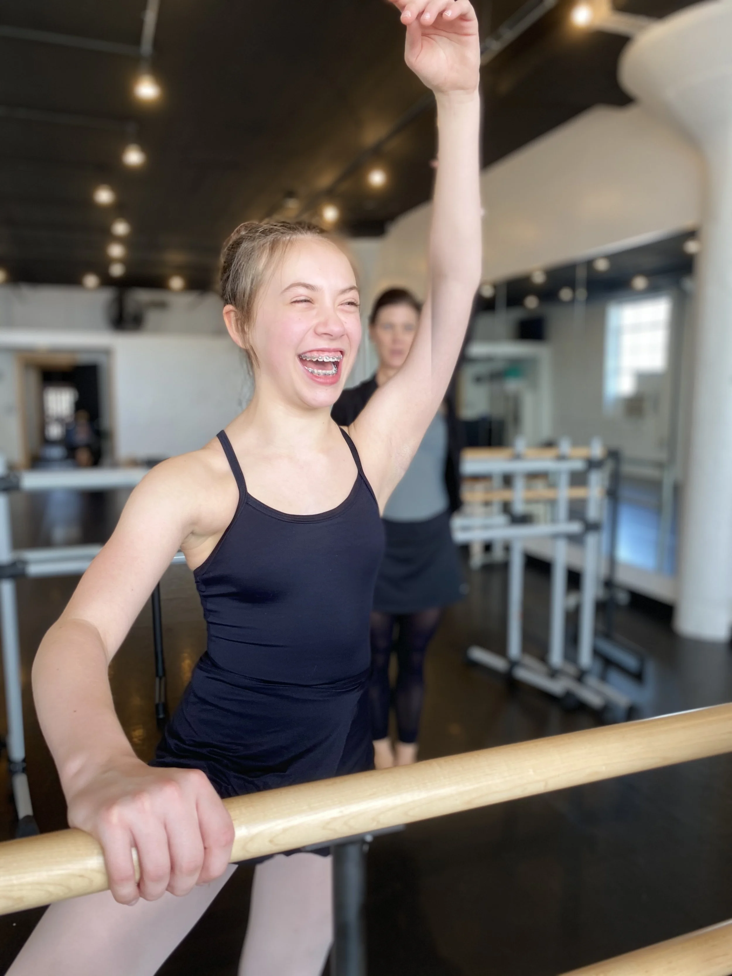 barre passé arms fifth laughing Dance acting ballet jazz lyrical contemporary theater musical camp singing voice glee club Amber Keeley director Mpls classes twin cities workshops Spring Dance Theatre Academy NE Minneapolis MN St St. Saint Paul Minne
