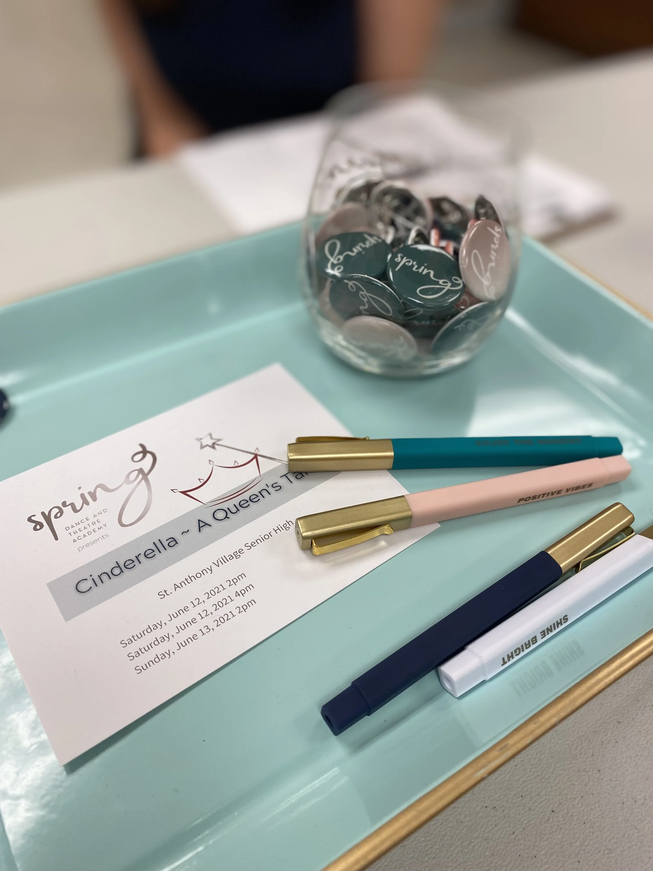 pens pins blue tray Sherri Stewart Dance dancer studio acting ballet jazz lyrical contemporary theater musical camp singing voice glee club Amber Keeley director Mpls classes twin cities workshops Spring Dance Theatre Academy NE Minneapolis MN St St.