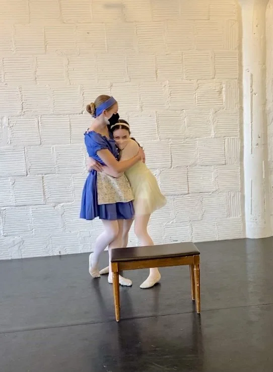 hug Cinderella gus gus mouse bench Dance dancer acting ballet jazz lyrical contemporary theater musical camp singing voice glee club Amber Keeley director Mpls classes twin cities workshops Spring Dance Theatre Academy NE Minneapolis MN St St. Saint 