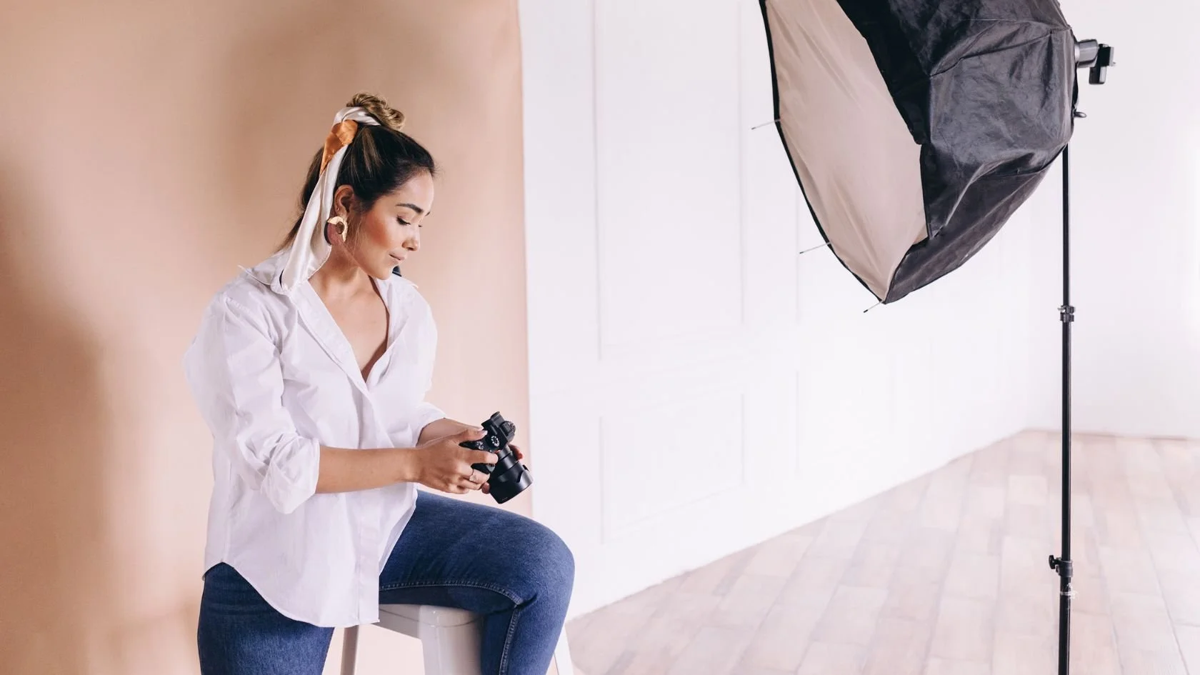 Photographer behind the scenes.