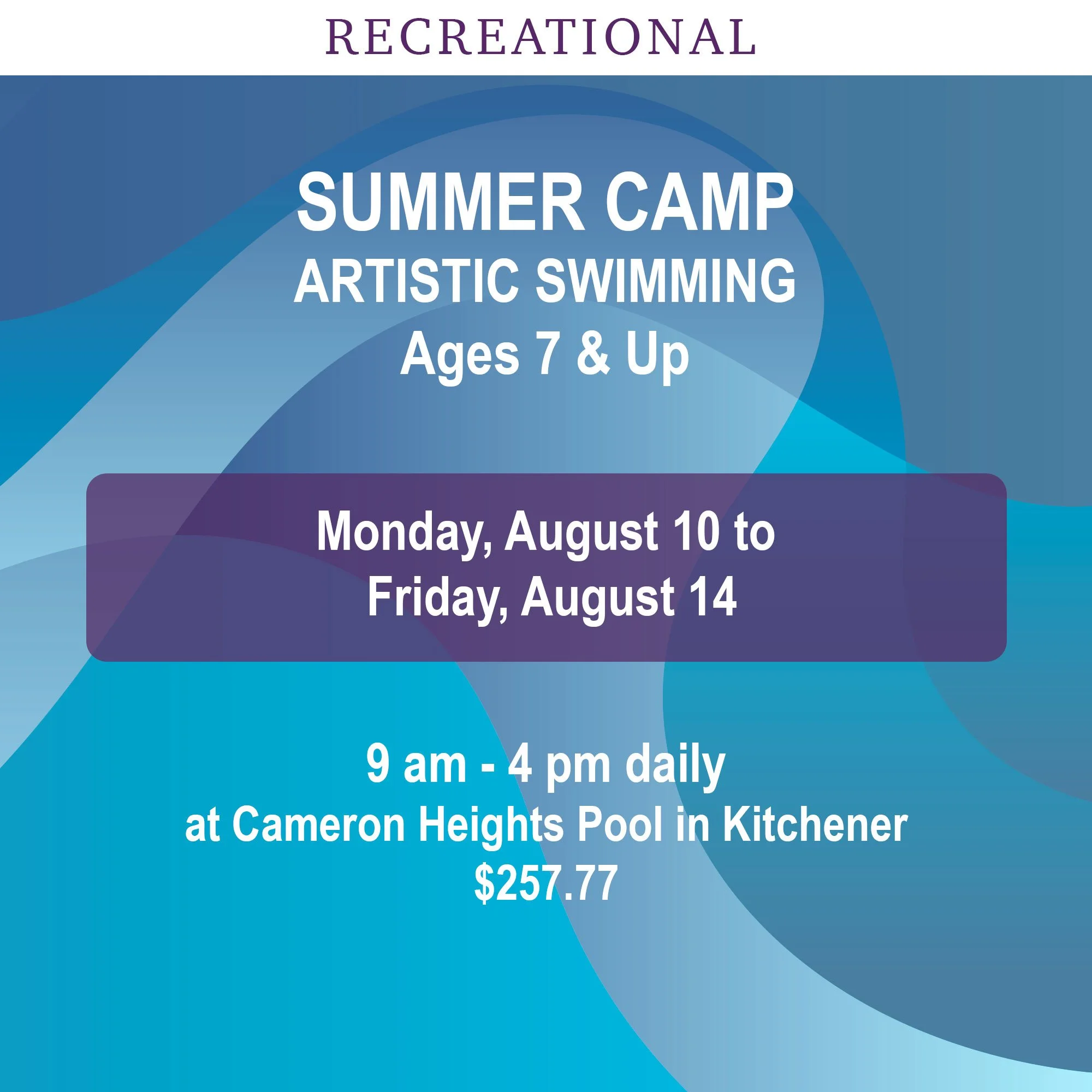 Summer Camp- August Recreational