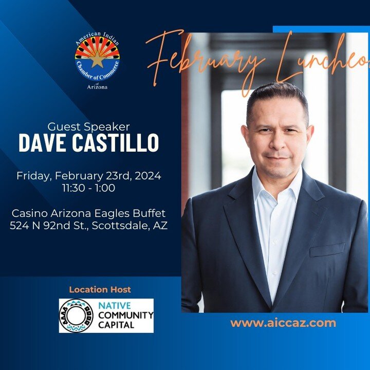 Economic Growth in Indian Country , what is taking so long? We have some answers from Dave Castillo, CEO of Native Community Capital. FRI/2/23 register today https://www.aiccaz.com/event-list... Learn more about &quot;Redling the Reservation: The Bru