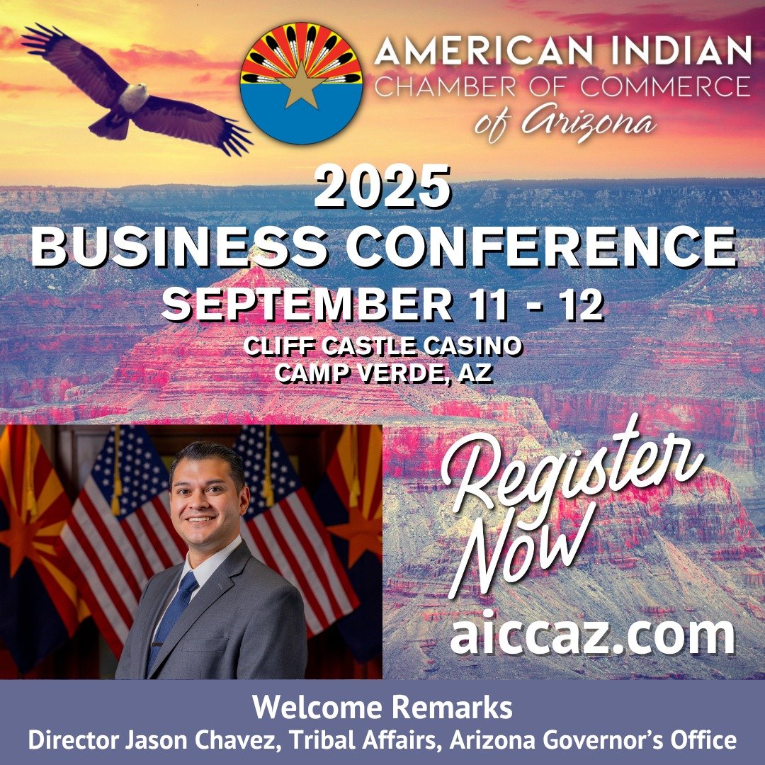 EARLY-BIRD DEADLINE: JUNE 30!
🚨 Have you registered yet?! The 2025 AICCAZ Business Conference is happening Sept. 11&ndash;12 at Cliff Castle Casino in Camp Verde, AZ - and you don&rsquo;t want to miss it!

We&rsquo;re honored to welcome Director Jas