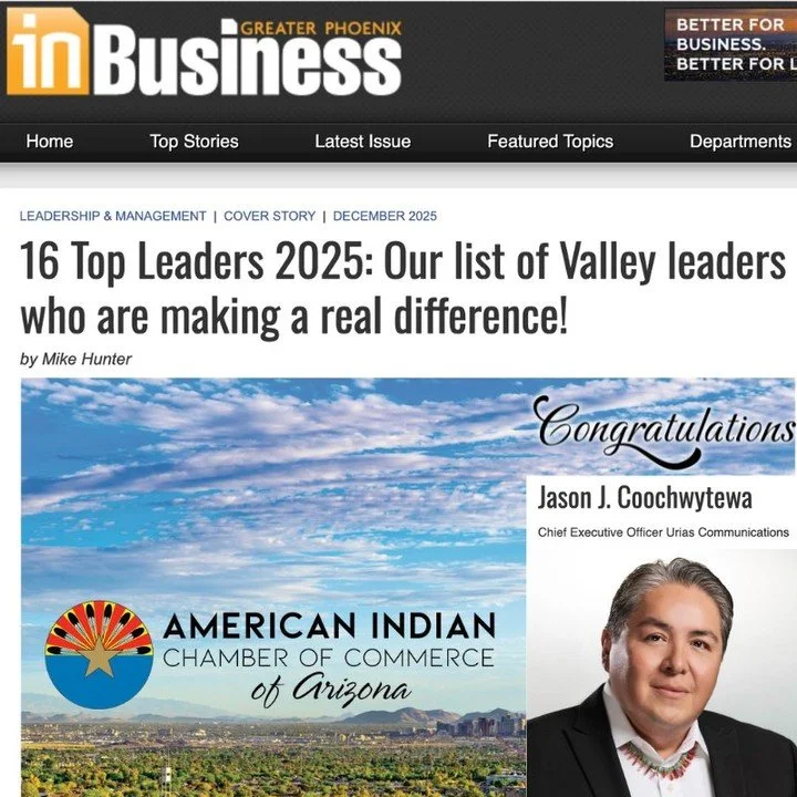 Congratulations to our AICCAZ Board President, Jason Coochwytewa, for being recognized by @inbusinessphx as one of the Top 16 Leaders of 2025 Making a Real Difference!

We are proud to celebrate a leader whose vision, service, and commitment continue