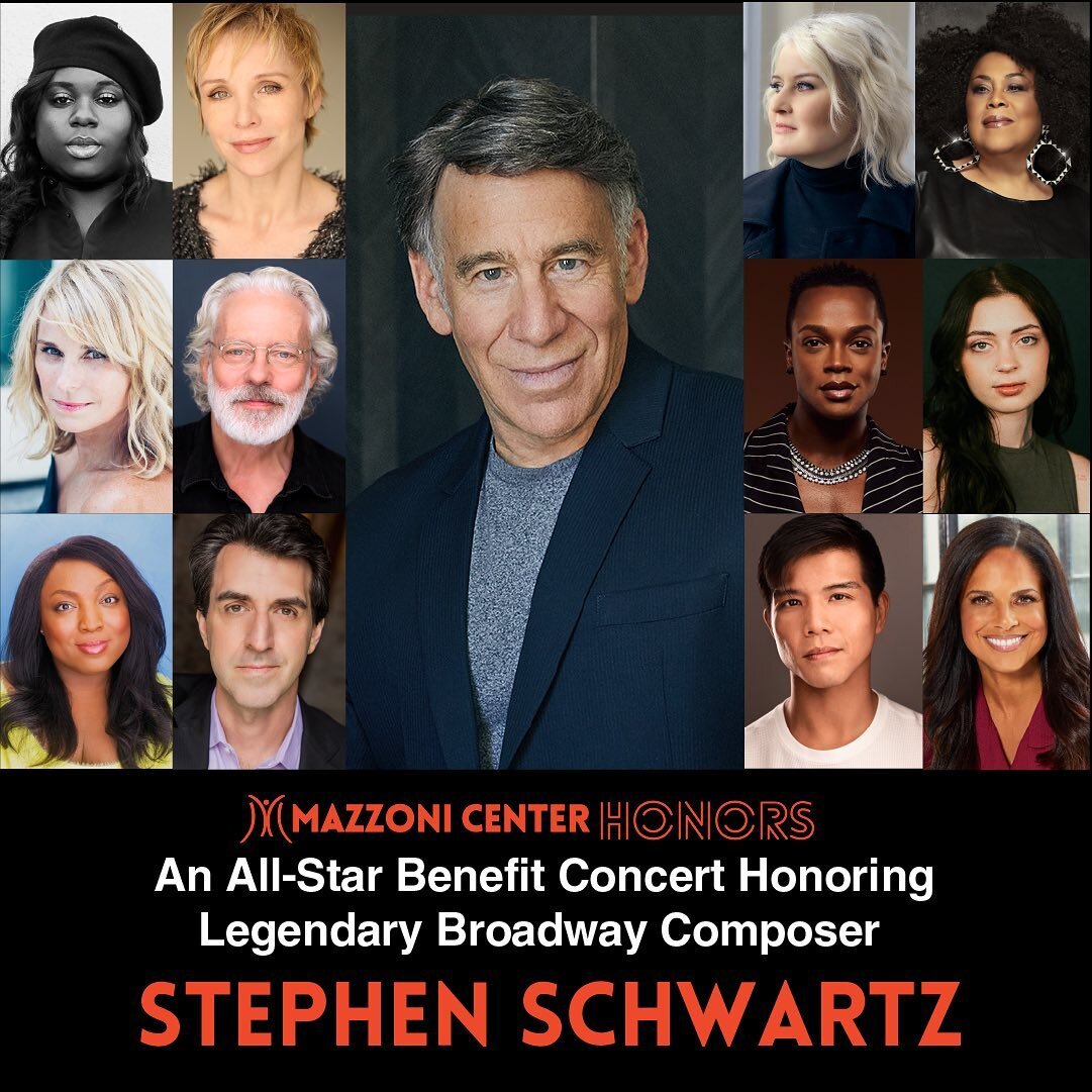 We are so deeply appreciative for the opportunity to join this roster of amazing artists that will be coming together on Monday, November 13 at the beautiful Kimmel Center in Philadelphia to honor the legendary Stephen Schwartz, all to benefit the vi