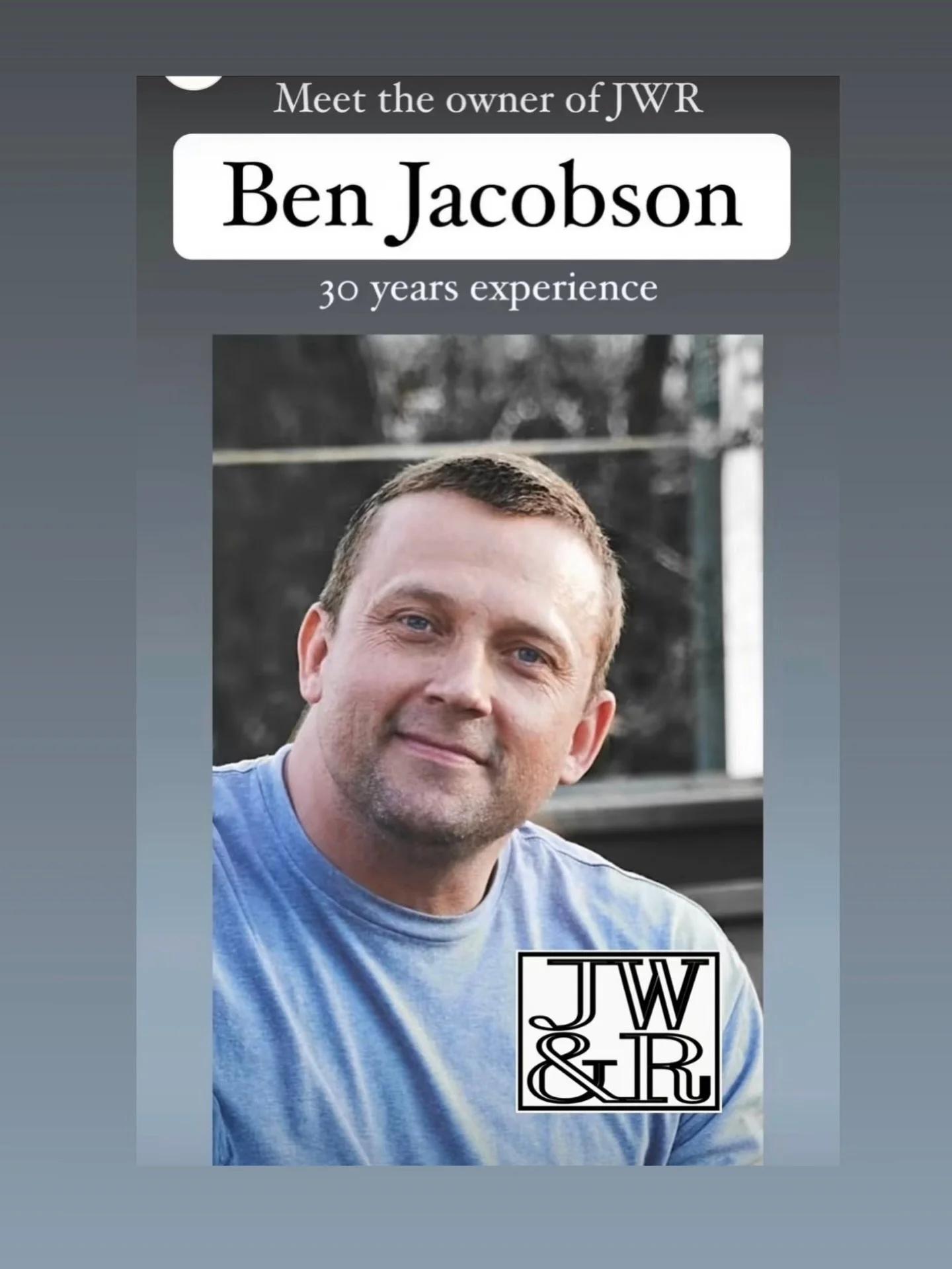 Get to know JWR!
Meet the owner, Ben Jacobson. He has over 30 years of experience in carpentry and building. His passion for crafting dream living spaces was passed down from his father, Wally. Ben can do it all, but his current favorite projects to 