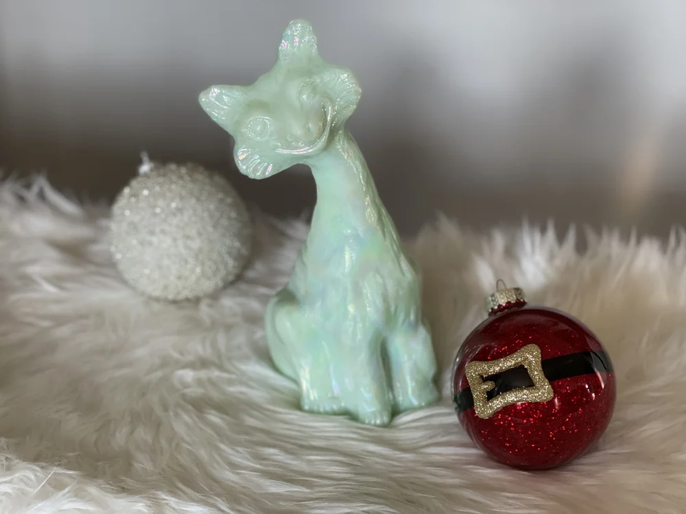 Smirking Carnival Glass FENTON ALLEY CAT Ashley Rose Antiques Smirking Carnival Glass FENTON ALLEY CAT Ashley Rose Antiques