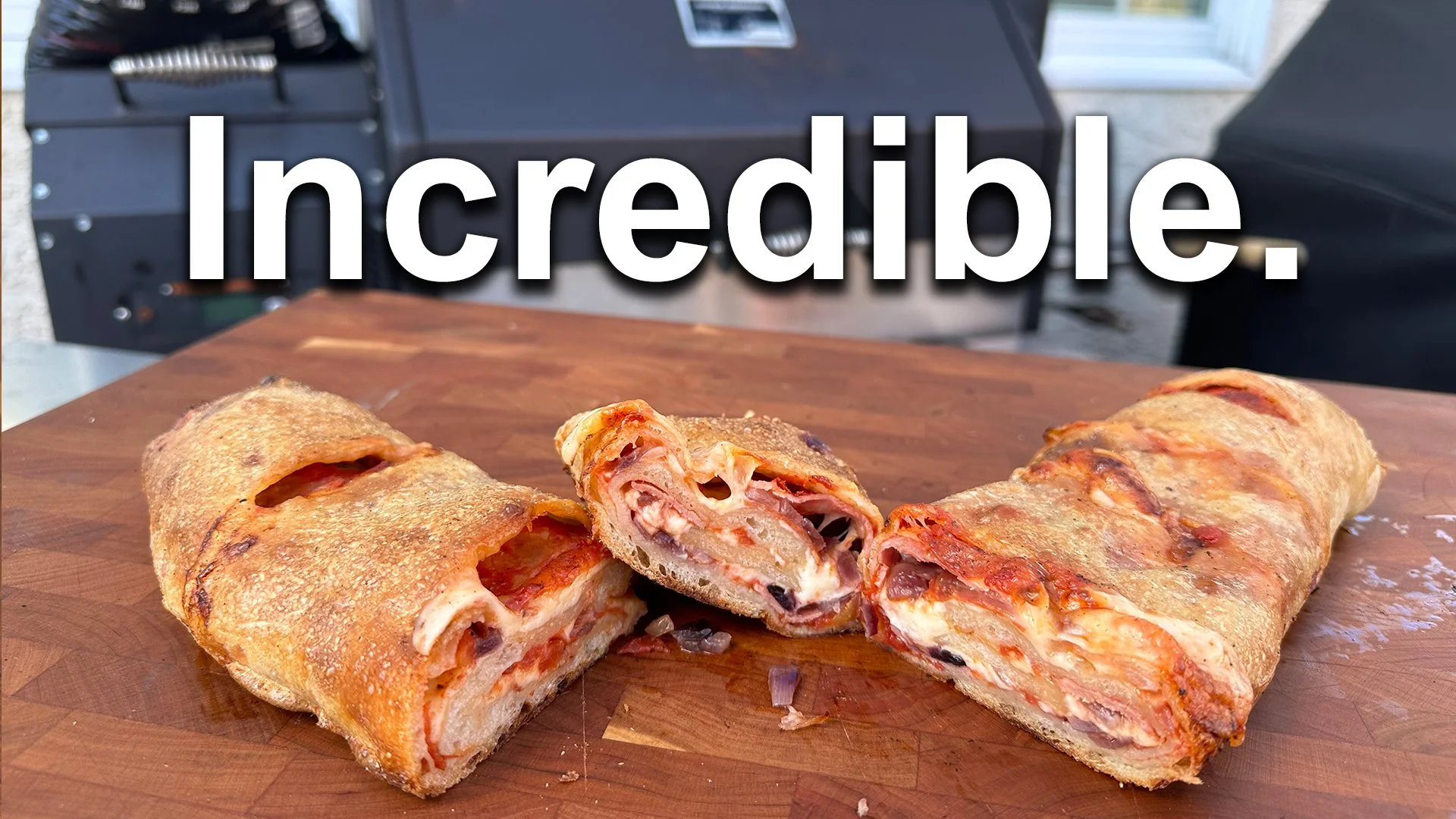 Homemade Stromboli in my Yoder Wood Fired Oven and it was Amazing!