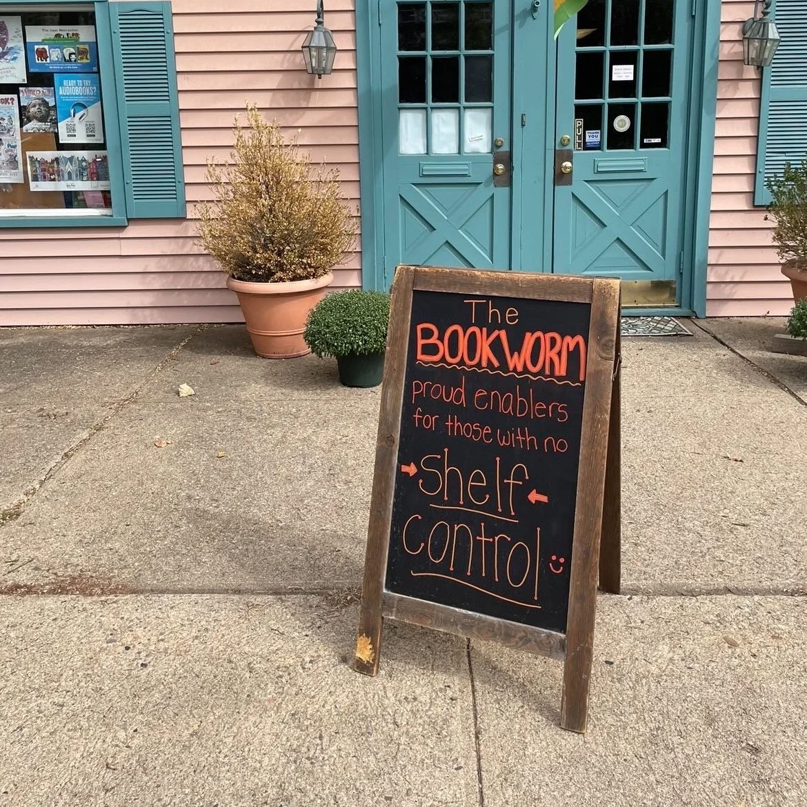 The Bookworm absolutely nailed it with these sidewalk signs — Visit