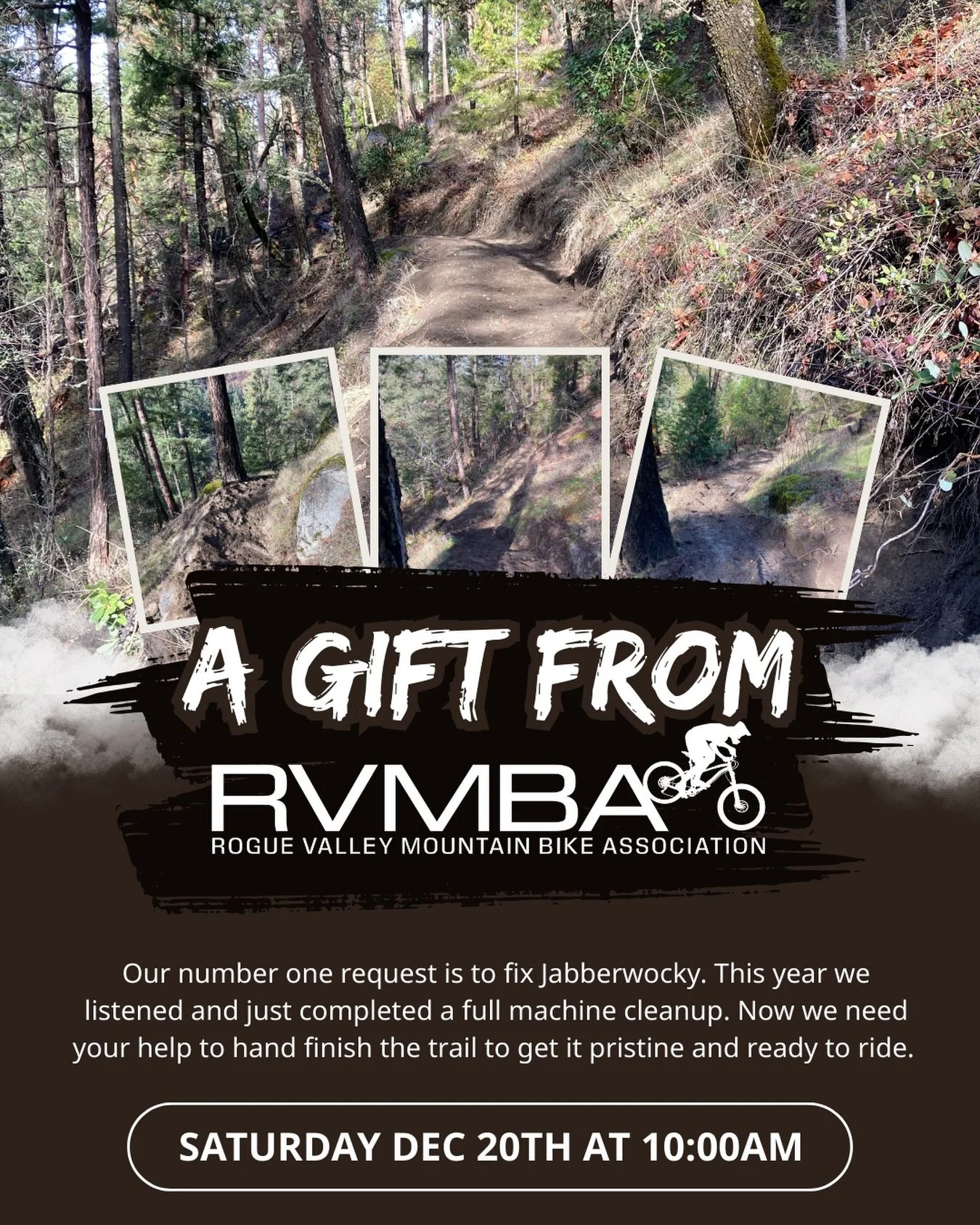 This Saturday is a big one for our trails! After a long wait, we finally got permission to do a full re-do of&nbsp;Jab! Our number one request from y&rsquo;all is to give Jab some love. As an early Xmas present to the community RVMBA hired Earthworx 