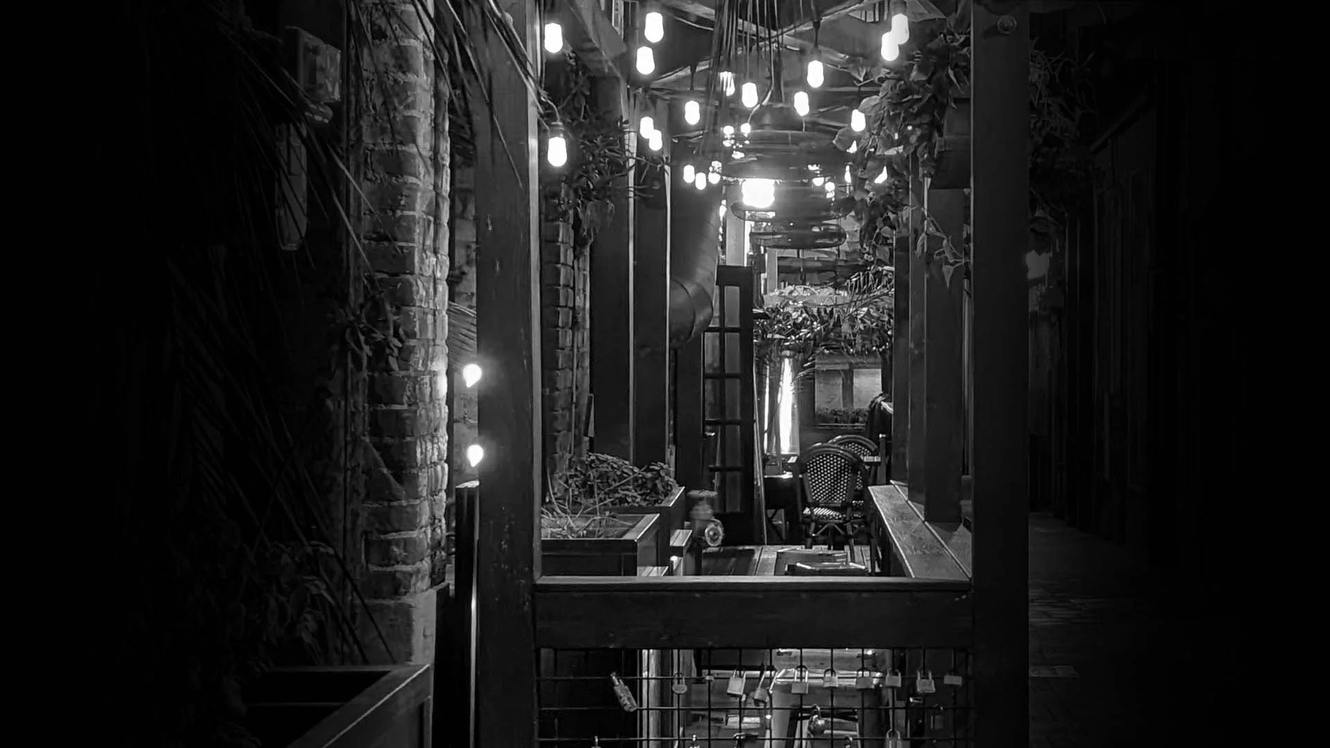 Our escape game "Looking Glass" takes teams through Redland's popular "Umbrella Alley".