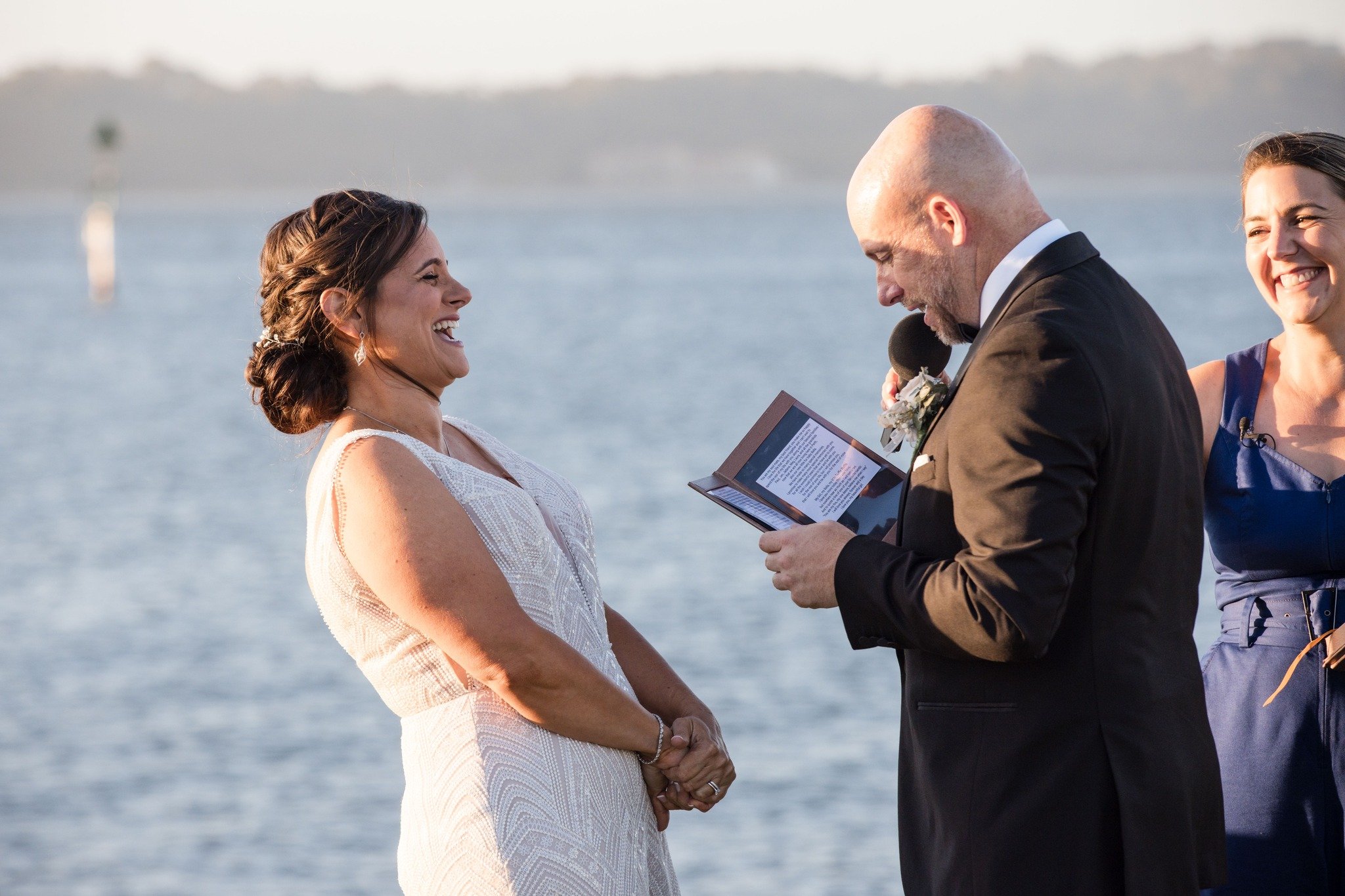 Back in my news reporting days, Ian was often on the other end of my microphone sharing happy news and achievements from the @@wapolpb. 

Over the weekend, he was back behind my mic sharing some of the funniest and most heartfelt vows ever... equally