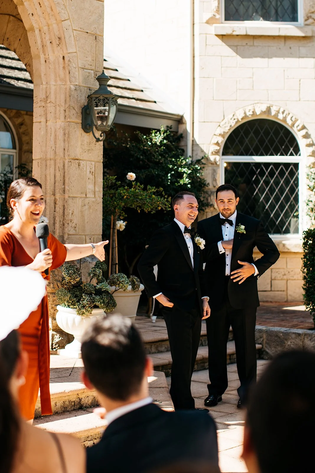 Weddings are always about TWO people, even if only one does a fancy entrance. Plus, Albie and his best man Morry looked super sharp and deserved their applause, staying composed in the late March warmth we had this year.

This photo was taken at @bro
