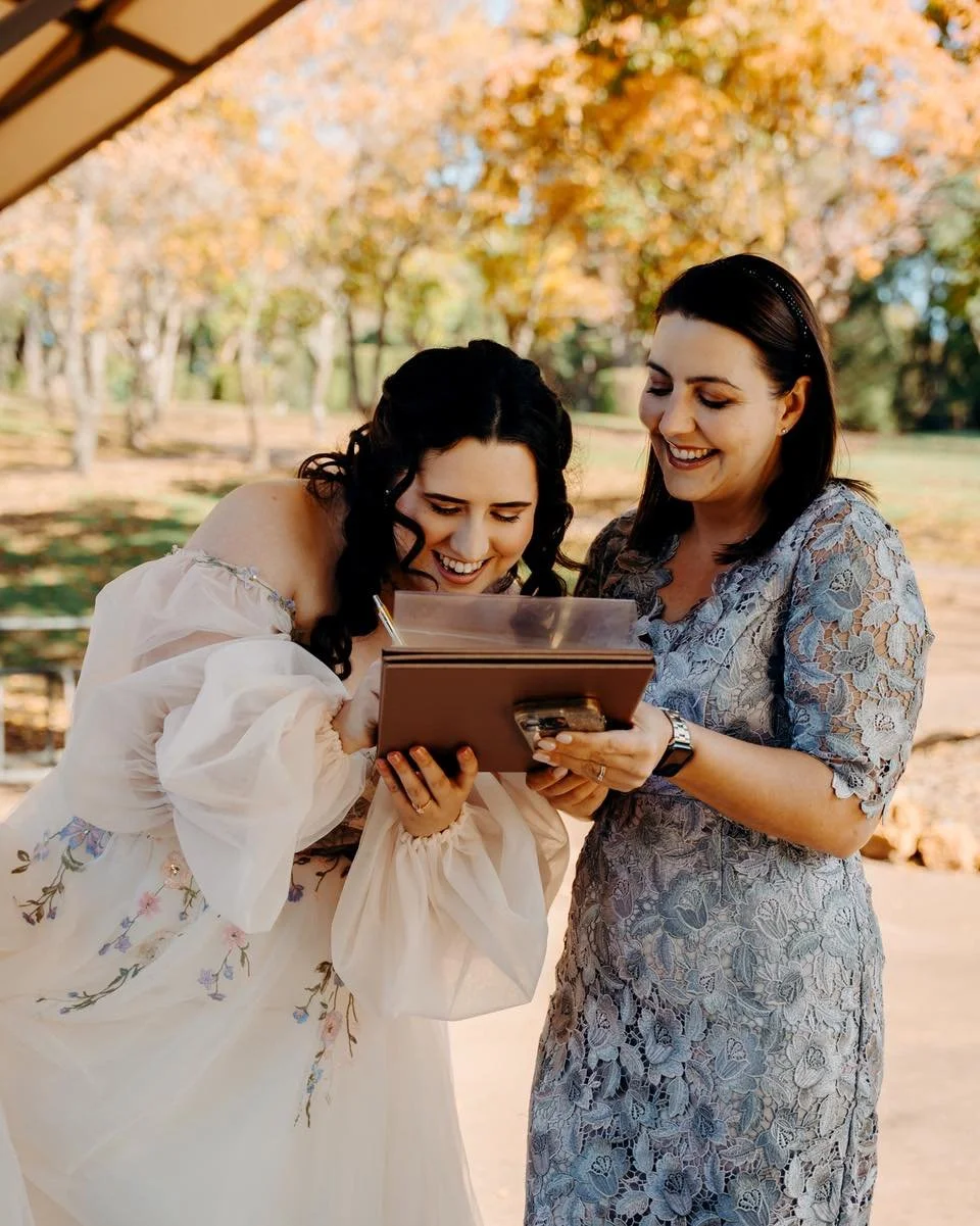 Marriage paperwork&hellip; but make it ✨MAGIC✨

Ok, there&rsquo;s no real way to make it magic, but the conversations don&rsquo;t have to be sombre.

Here, beautiful bride Alyssa is signing the Declaration of No Legal Impediment to Marriage. It&rsquo