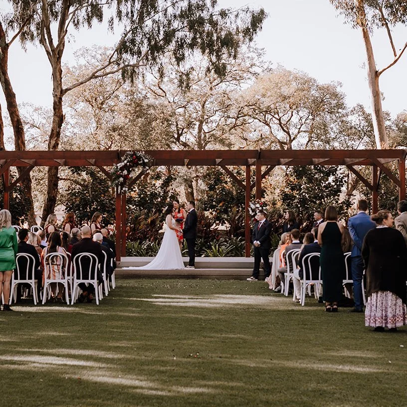 If you book your wedding far enough in advance, I highly recommend visiting your ceremony spot at the same time of year, at the same time of day.

Especially in the warmer months, you'll be able to see where the shade falls, identify any issues which