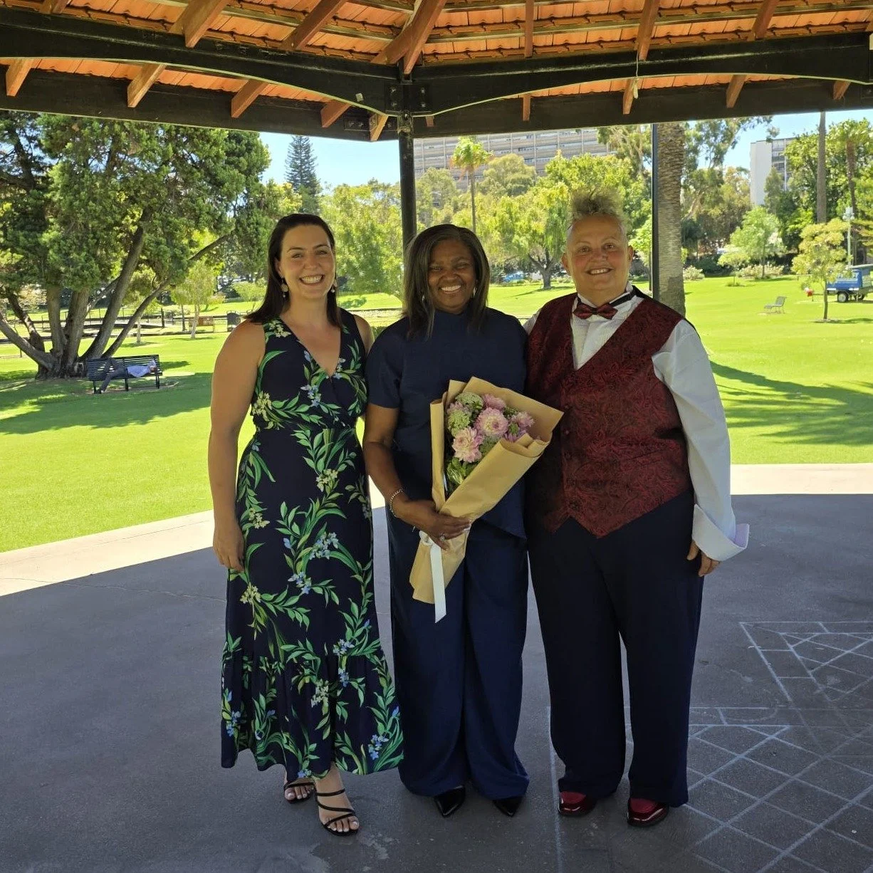 Big wedding or small wedding... at the end of the day, it's the same certificate.

For Jenny and Fran, all that matters is being together. We picked a shady spot on a beautiful sunny Perth day, and within minutes, these two were legally and lovingly 